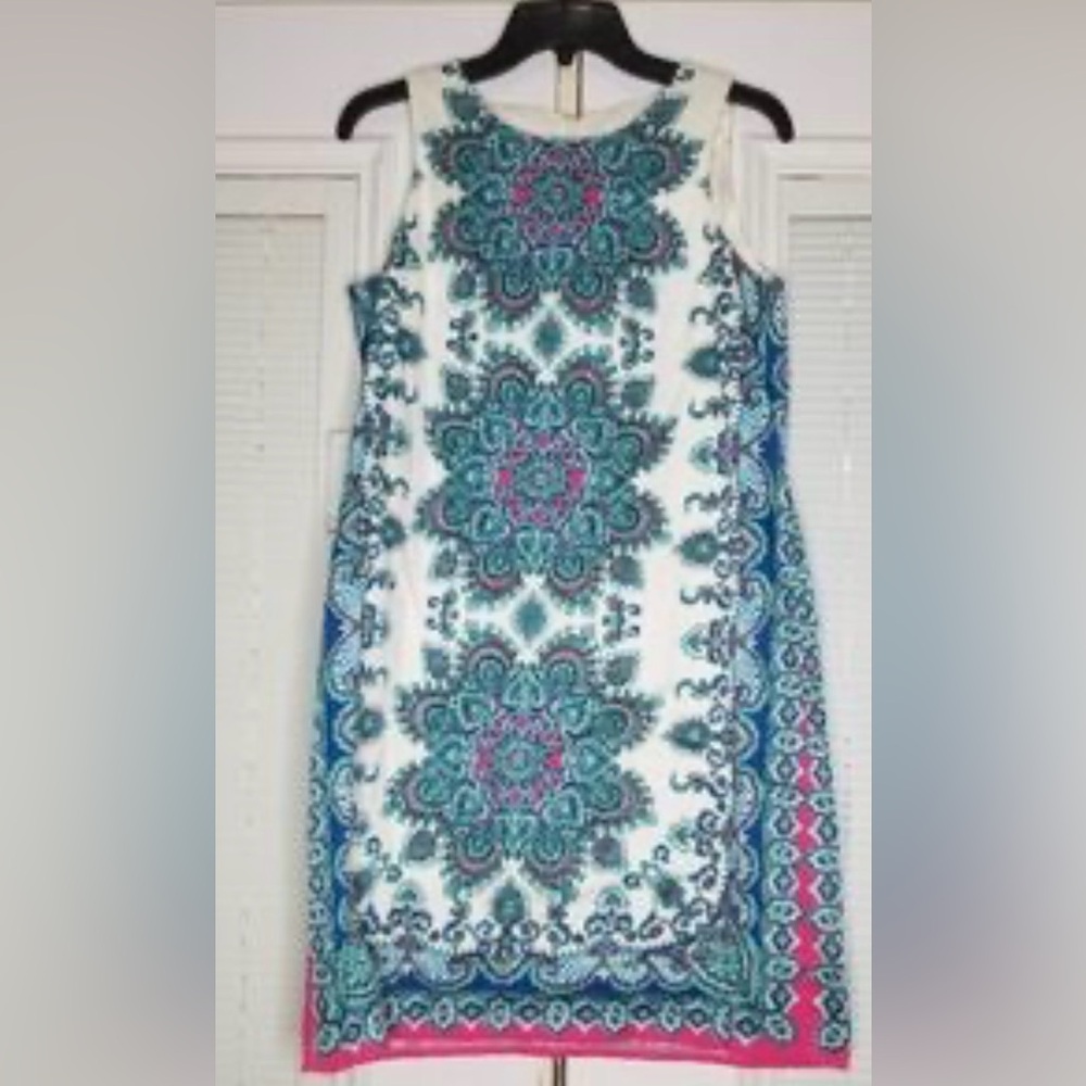 London Style Collection Womens Plus Size Sleeveless Shift Dress New Size 16W